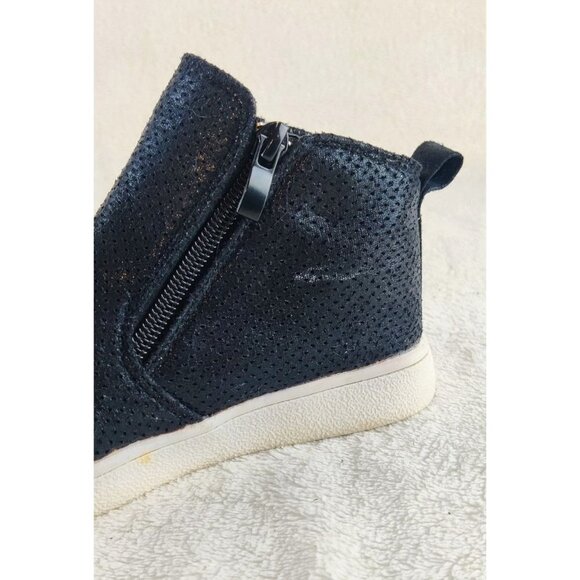 Kids Booties Metallic Shimmer Black SIP Sparkle-In-Pink Girls - Picture 7 of 9